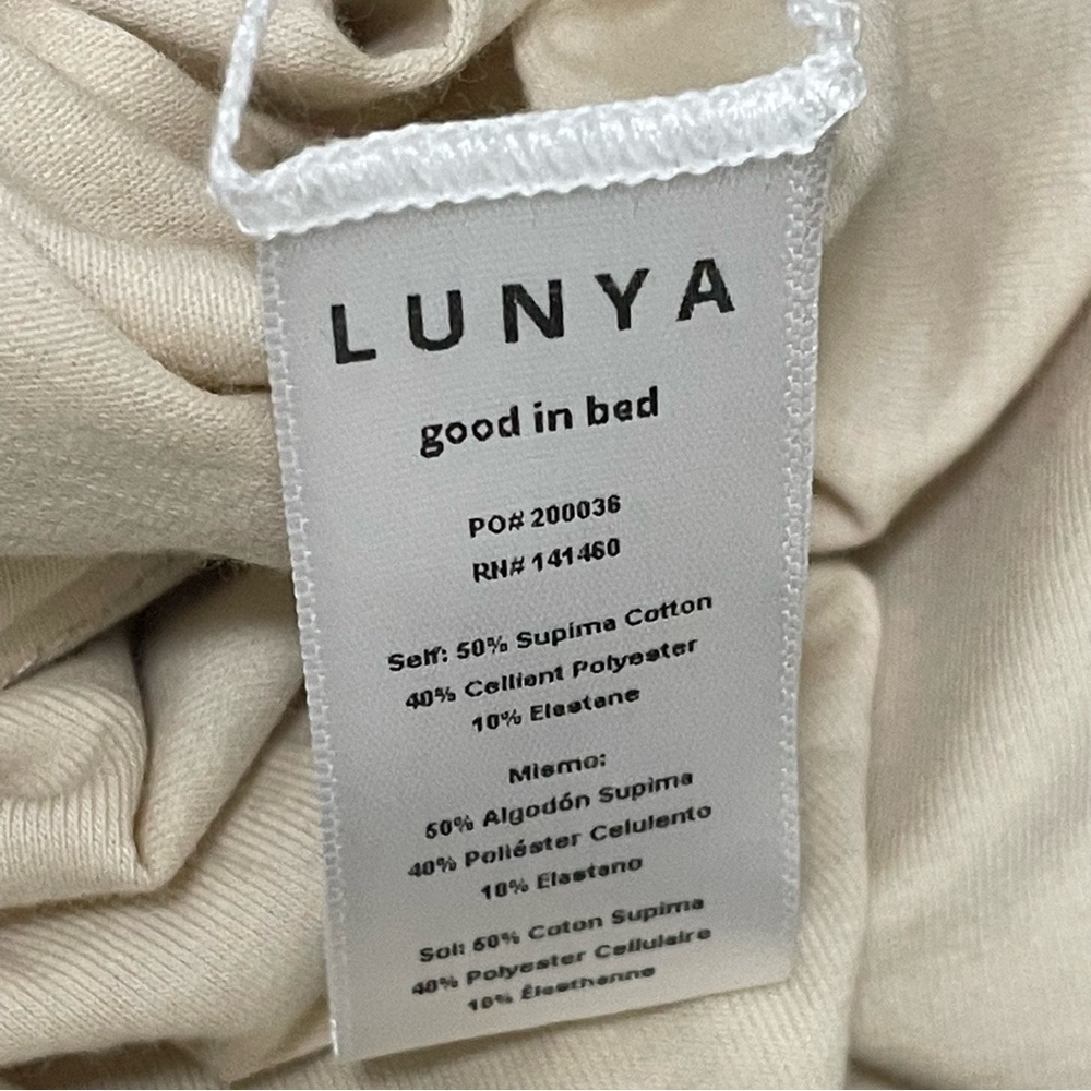 Lunya Restore Pocket Jumpsuit Latte White Tapered Skinny Leg Loungewear Sz XL. - Picture 10 of 12